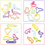 Jeux 2 momes Lot de 6 bracelets élastiques avec formes assorties