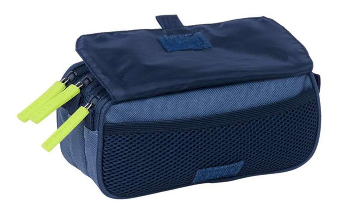 Safta Portatodo Triple Big Munich Blue Indigo - Boîte de rangement, 21.5 x 10 x 8 cm