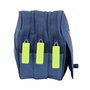 Trousse Fourre-Tout Triple Munich Blue indigo Bleu 21,5 x 10 x 8 cm