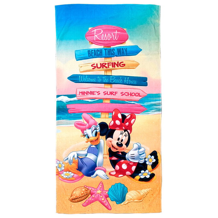 DISNEY Serviette de bain Minnie Mouse 70 x 140 cm en coton 100% 290 g/m² DISNEY Serviette de bain Minnie Mouse 70 x 140 cm en coton 100% 290 g/m²