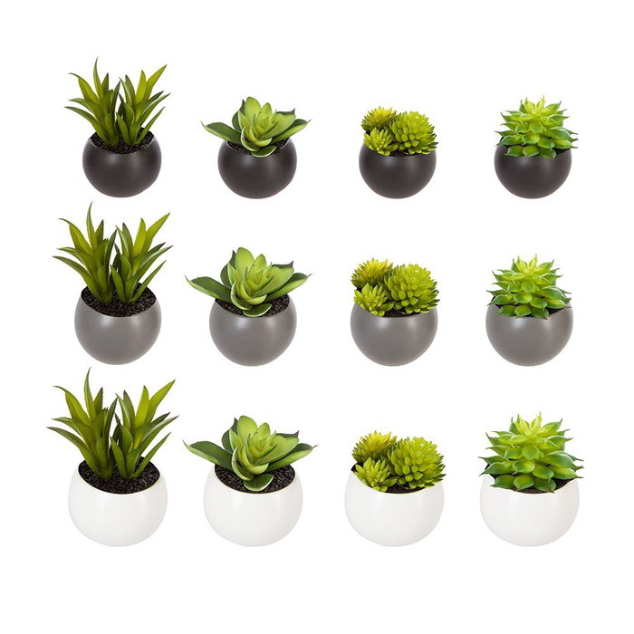 Atmosphera Plante décorative Aimant Vert PVC