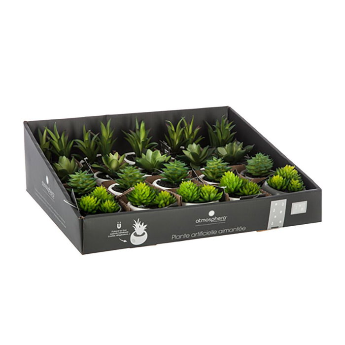 Atmosphera Plante décorative Aimant Vert PVC
