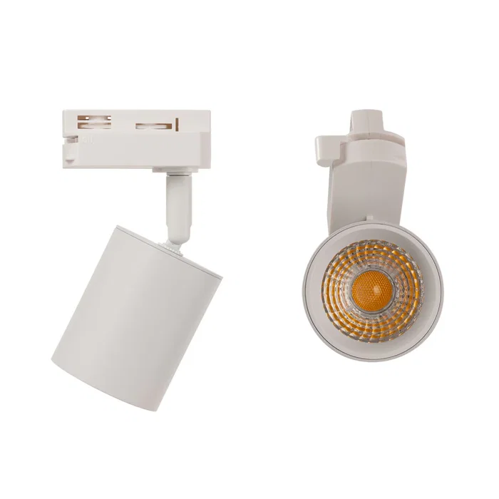 Foco de Carril Monofásico 10W COB Blanco Cálido 2700K Foco de Carril Monofásico 10W COB Blanco Cálido 2700K