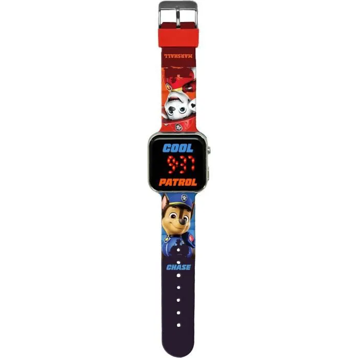Kids Licensing Montre LED pour Enfants Paw Patrol PW20003, Affichage Heure/Date, Fond d'Écran Personnalisable, Pile Incluse