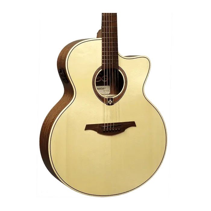 LAG Guitare Acoustique Jumbo Cutaway Tramontane 177 A/E Naturelle - Table Massif Engelmann, Khaya, Brownwood, Électronique Stage-LÂG LAG Guitare Acoustique Jumbo Cutaway Tramontane 177 A/E Naturelle - Table Massif Engelmann, Khaya, Brownwood, Électronique Stage-LÂG