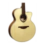 LAG Guitare Acoustique Jumbo Cutaway Tramontane 177 A/E Naturelle - Table Massif Engelmann, Khaya, Brownwood, Électronique Stage-LÂG