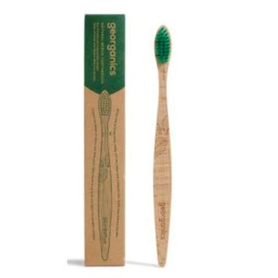 GEORGANICS Brosse à Dents Medium en Bois de Hêtre, Vert GEORGANICS Brosse à Dents Medium en Bois de Hêtre, Vert