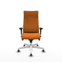 Piqueras Y Crespo Fauteuil Albacete Orange Similicuir avec Mécanisme Synchrone