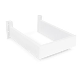 ALK Accessoire de masquage de siphon droit pour meuble de salle de bain avec tiroir - Plastique blanc - 250 mm x 178 mm x 84 mm