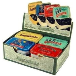 AMARELLI Réf. Mixto 40Gr Expositor 12Ud.Surtidas - Assortiment de réglisses Spezzata, Spezzatina, Rombetti et Favete