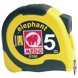ELEPHANT Mètre ruban bi-matériau 5m 8195 (5x19)