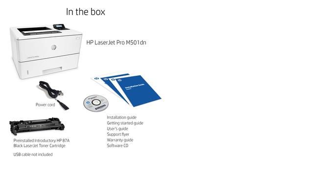 HP LaserJet Pro M501dn, Imprimante laser monochrome, Blanc