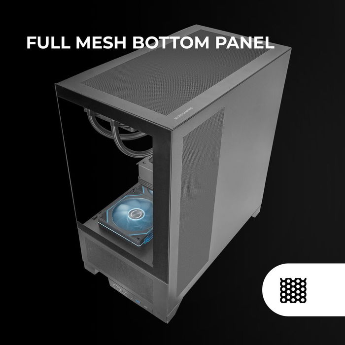 Boîtier ATX semi-tour Mars Gaming MCLCDX Noir