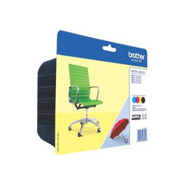 Brother LC229XLVALBP Cartouche d'encre LC-229XL Noir et Couleur - Kit de 2 cartouches (Noir LC229XL et Couleur LC229XL)
