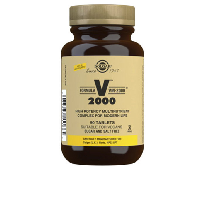 Solgar VM-2000 Comprimés Multivitamine 90 unités - Antioxydants, Énergie, Réduction Fatigue Solgar VM-2000 Comprimés Multivitamine 90 unités - Antioxydants, Énergie, Réduction Fatigue