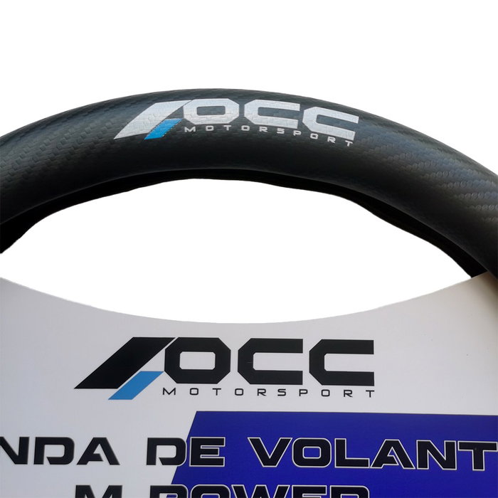 Occ Sport Housse De Volant Occ Motorsport M Power OCCFV0050 Cuir Fibre De Carbone Noir 38cm