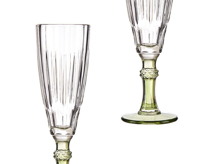 Vivalto Coupe à Cava Vert 170 ml en Verre 6.5 x 20 x 6.5 cm (Set de 48)