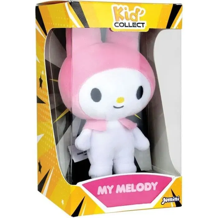 Jemini - Kid'collect - Peluche My Melody Hello Kitty à collectionner - Sanrio - Taille: +/- 13 cm - Idée cadeau pour enfant