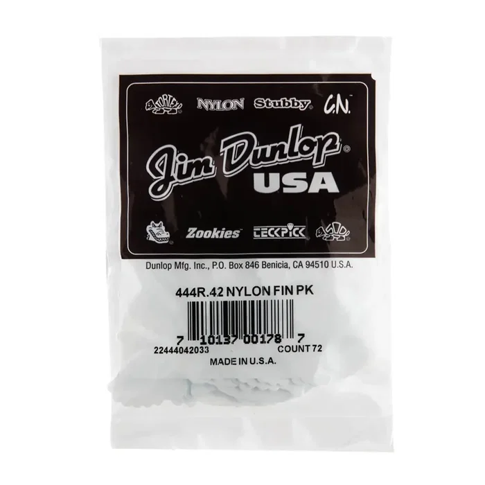 Dunlop Púas Nylon Fin 0,42 mm - Pack de 72 unités