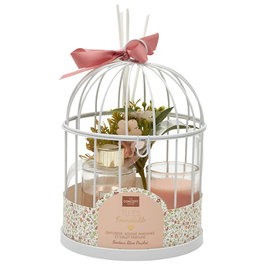 Home Deco Factory Jeu de diffuseur, bougie et cage Rêve Poudre
