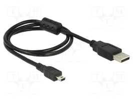 DELOCK Câble USB 2.0 USB A vers Mini USB B 0,7m Noir