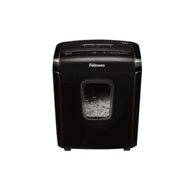 Fellowes 4631101 Destructeur de Papier 6M Minicorte Noir, Coupe 4x12mm, 6 Feuilles, 13L