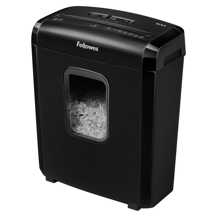 Fellowes 6M Destructrice de papier mini-coupe noire Fellowes 6M Destructrice de papier mini-coupe noire