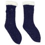 Sensly Chaussettes avec Pompons et Doublure Sherpa