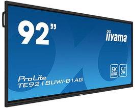 iiyama Écran tactile interactif 92" 5K UHD (5120x2160) avec Android OS 13, Panneau VA antireflet, 50 points de contact, HDMI 4x, USB-C, Haut-parleurs intégrés