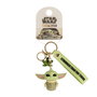 Peers Hardy - Porte-clés officiel Star Wars The Mandalorian avec figurine 3D de Grogu 'Baby Yoda' et grenouille verte, chaîne argentée