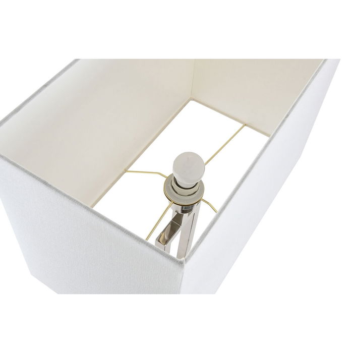 Lampe de bureau Home ESPRIT Blanc Argenté 50 W 220 V