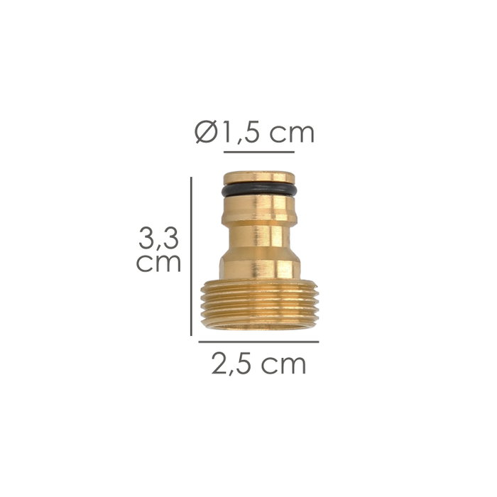 SATURNIA Adaptateur de tuyau en laiton 3/4 mâle