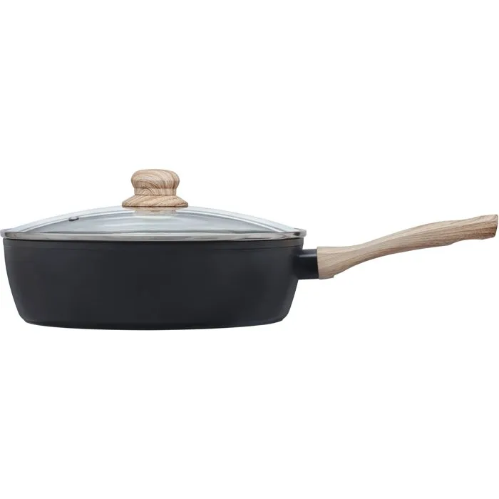 Pyrex Sauteuse avec couvercle Cook & Care 28 cm - Anti-adhérent sans PFAS - Compatible induction - Corps aluminium recyclé
