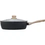 Pyrex Sauteuse avec couvercle Cook & Care 28 cm - Anti-adhérent sans PFAS - Compatible induction - Corps aluminium recyclé