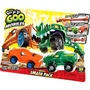 Moose Toys Goo Mobiles Turbo Tyger vs Rumbler Jaw - Kit de 2 Véhicules Miniatures Super-Élastiques et Gluants Heroes of Goo Jit Zu - Collection