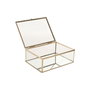 Home ESPRIT Boîte à bijoux Doré Métal Verre