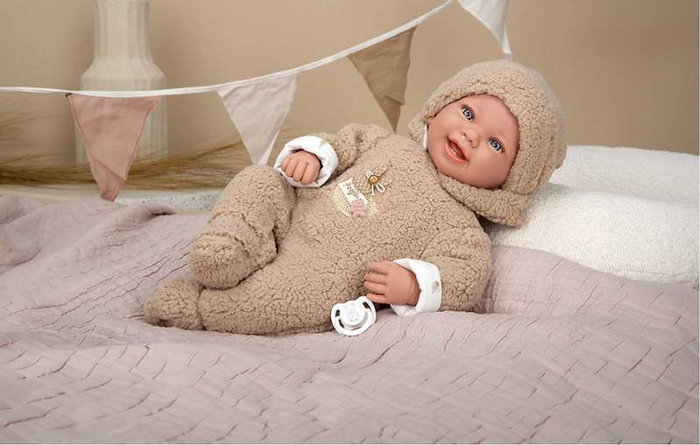 Muñecas Arias Muñeca Elegance Zoe, Poupée de Poids et de Collection Beige 45 cm, À Partir de 36 Mois