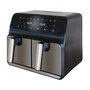Unold 58685 Friteuse sans huile Double Twin Zone, noir argenté