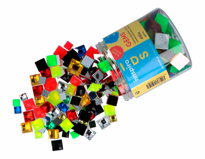 Innspiro Pot de 495 Gemmes Acryliques Décoratives Assorties Innspiro Pot de 495 Gemmes Acryliques Décoratives Assorties