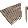 Nature - Ancres pour bordure de jardin en polypropylène recyclé H26,7 x 1,9 x 1,8 cm - Lot de 10 piquets - Couleur beige taupe