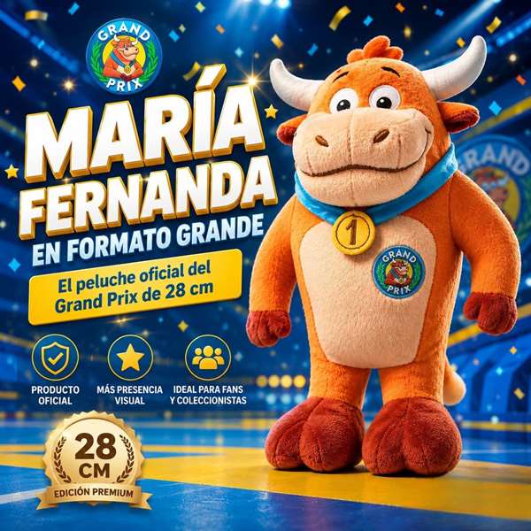 7th player Peluche Grand Prix Vaquilla Maria Fernanda 28 cm