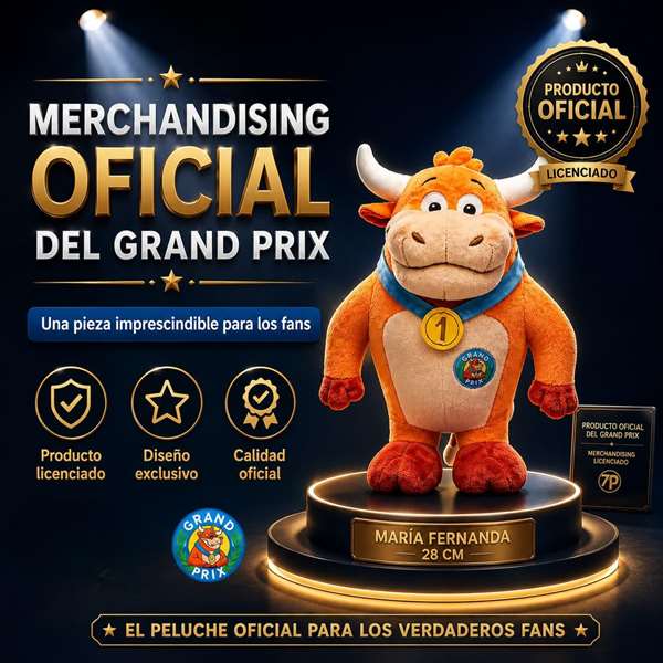 7th player Peluche Grand Prix Vaquilla Maria Fernanda 28 cm