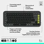Logitech Pop Icon Keys - Clavier sans fil Bluetooth AZERTY Graphite avec touches multimédia, compatible Windows, Mac, Chrome OS, Linux