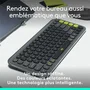 Logitech Pop Icon Keys - Clavier sans fil Bluetooth AZERTY Graphite avec touches multimédia, compatible Windows, Mac, Chrome OS, Linux