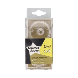 TOMMEE TIPPEE Tetina Ctn B/Ancha Sili Redon Flu Vari +0 M 2 - Tétine Variété Silicone Ronde Large Lot de 2 pour Nouveau-nés 0M+