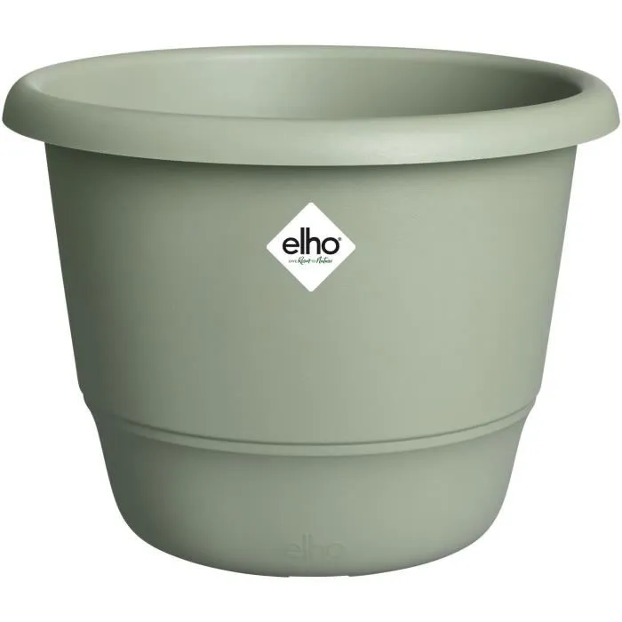 ELHO Amiga Rond 35 Pot de fleurs rond pour extérieur Ø 34.5 cm x H 26 cm - Vert - 100% recyclé résistant au gel ELHO Amiga Rond 35 Pot de fleurs rond pour extérieur Ø 34.5 cm x H 26 cm - Vert - 100% recyclé résistant au gel