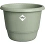 ELHO Amiga Rond 35 Pot de fleurs rond pour extérieur Ø 34.5 cm x H 26 cm - Vert - 100% recyclé résistant au gel