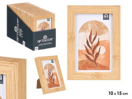 GIFTDECOR Porte-photo Effet Bambou 10x15 Marron