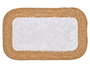 GIFTDECOR Tapis rectangulaire antidérapant en jute blanc 80x50cm