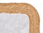GIFTDECOR Tapis rectangulaire antidérapant en jute blanc 80x50cm